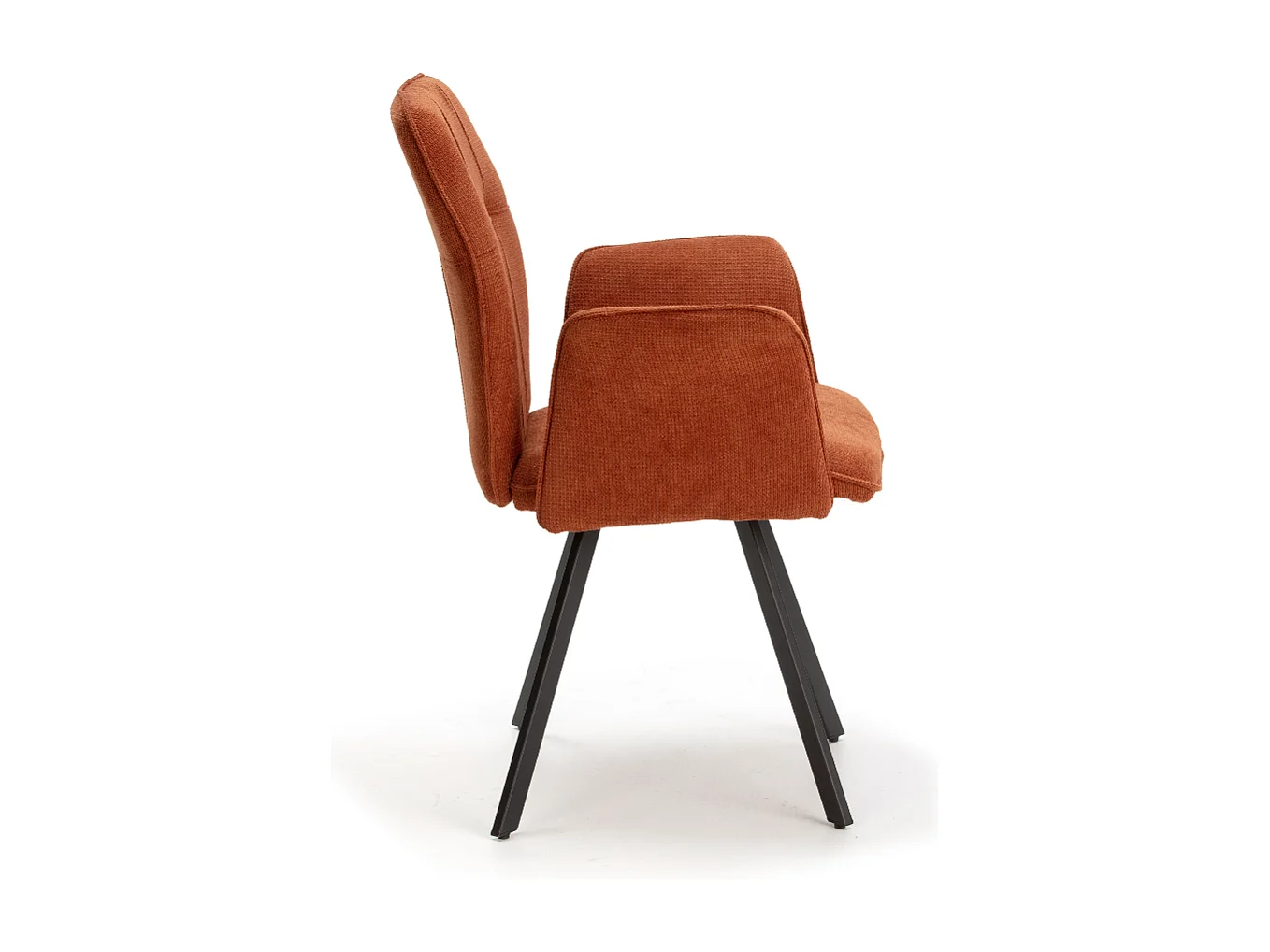 Lot de 2 fauteuils en tissu avec pieds en métal noir L62 cm - MERY