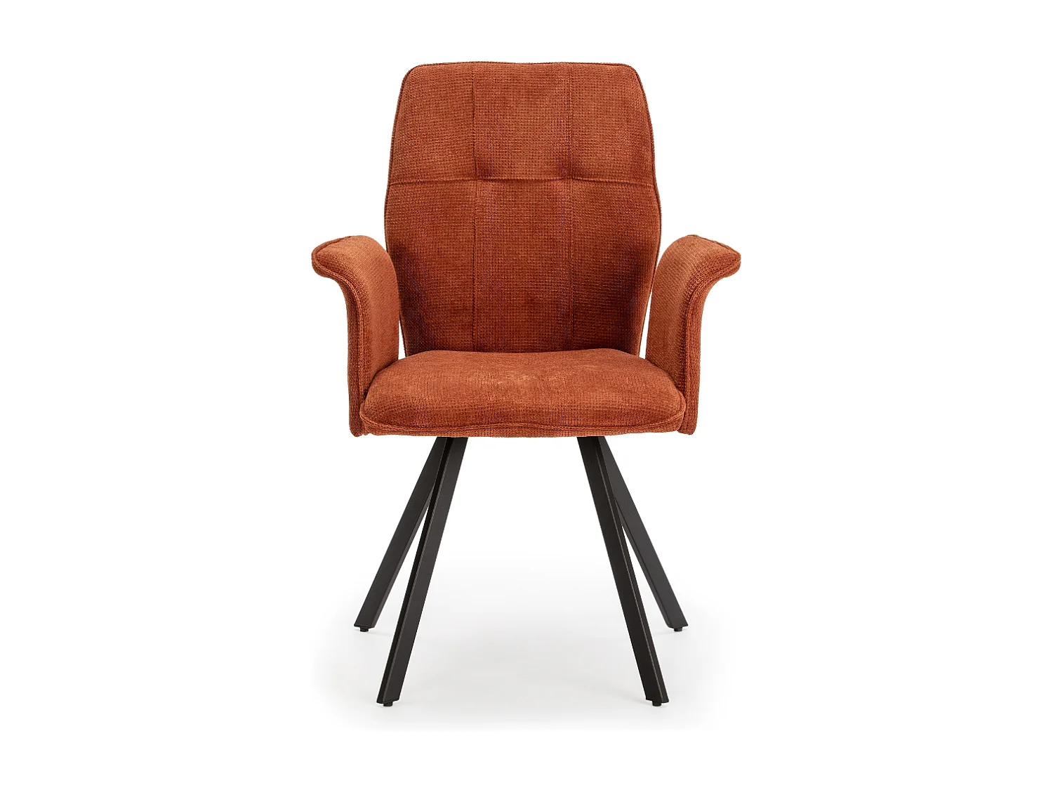 Lot de 2 fauteuils en tissu avec pieds en métal noir L62 cm - MERY