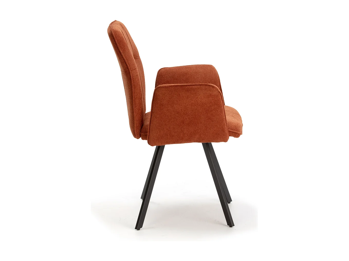 Lot de 2 fauteuils en tissu avec pieds en métal noir L62 cm - MERY