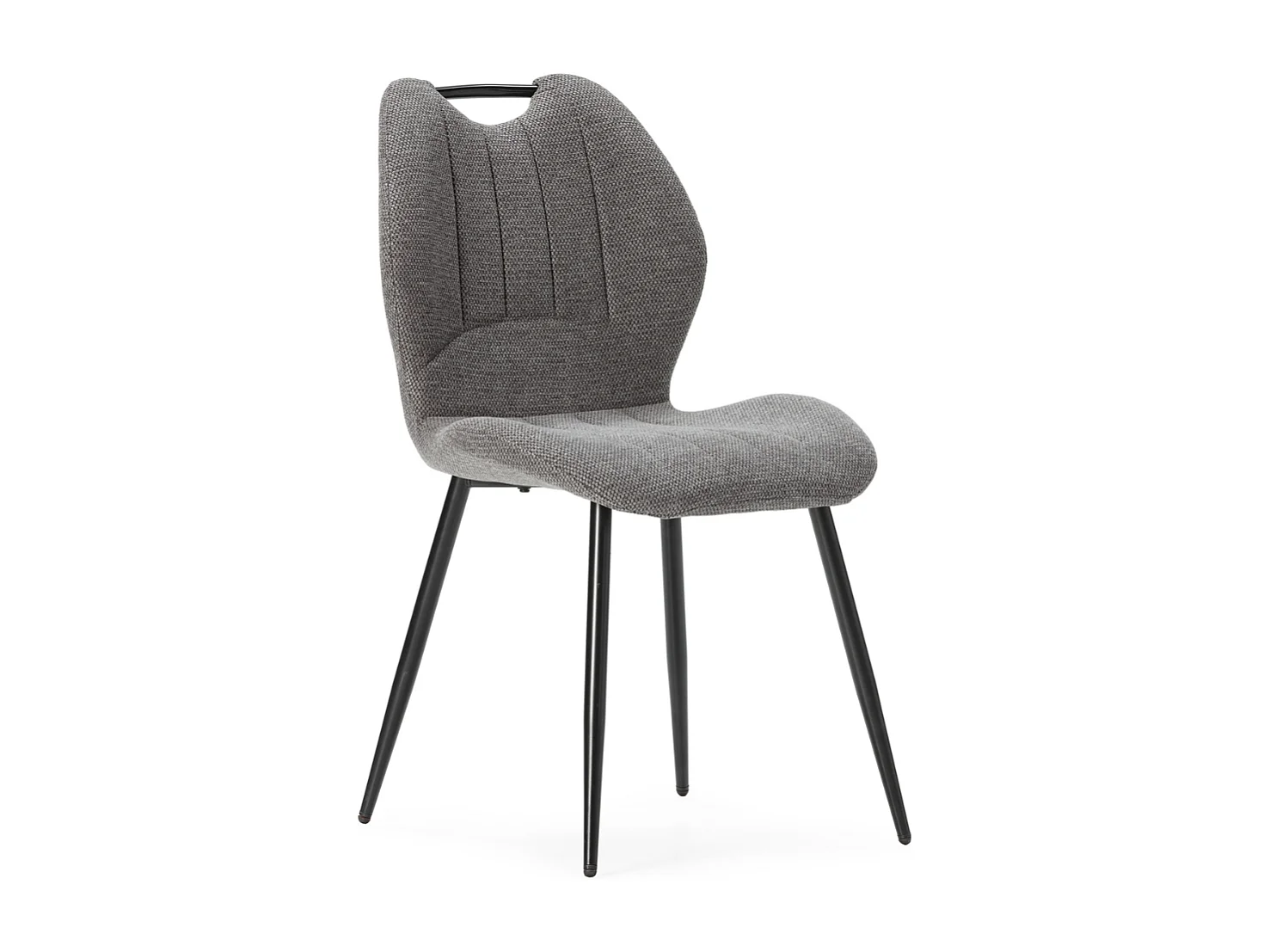 Lot de 4 chaises en tissu avec pieds en métal L48 cm - MULI