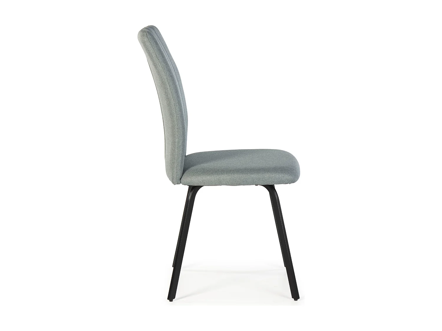 Set van 4 stoelen in stof met zwarte metalen poten L47,5 cm - PRETTY