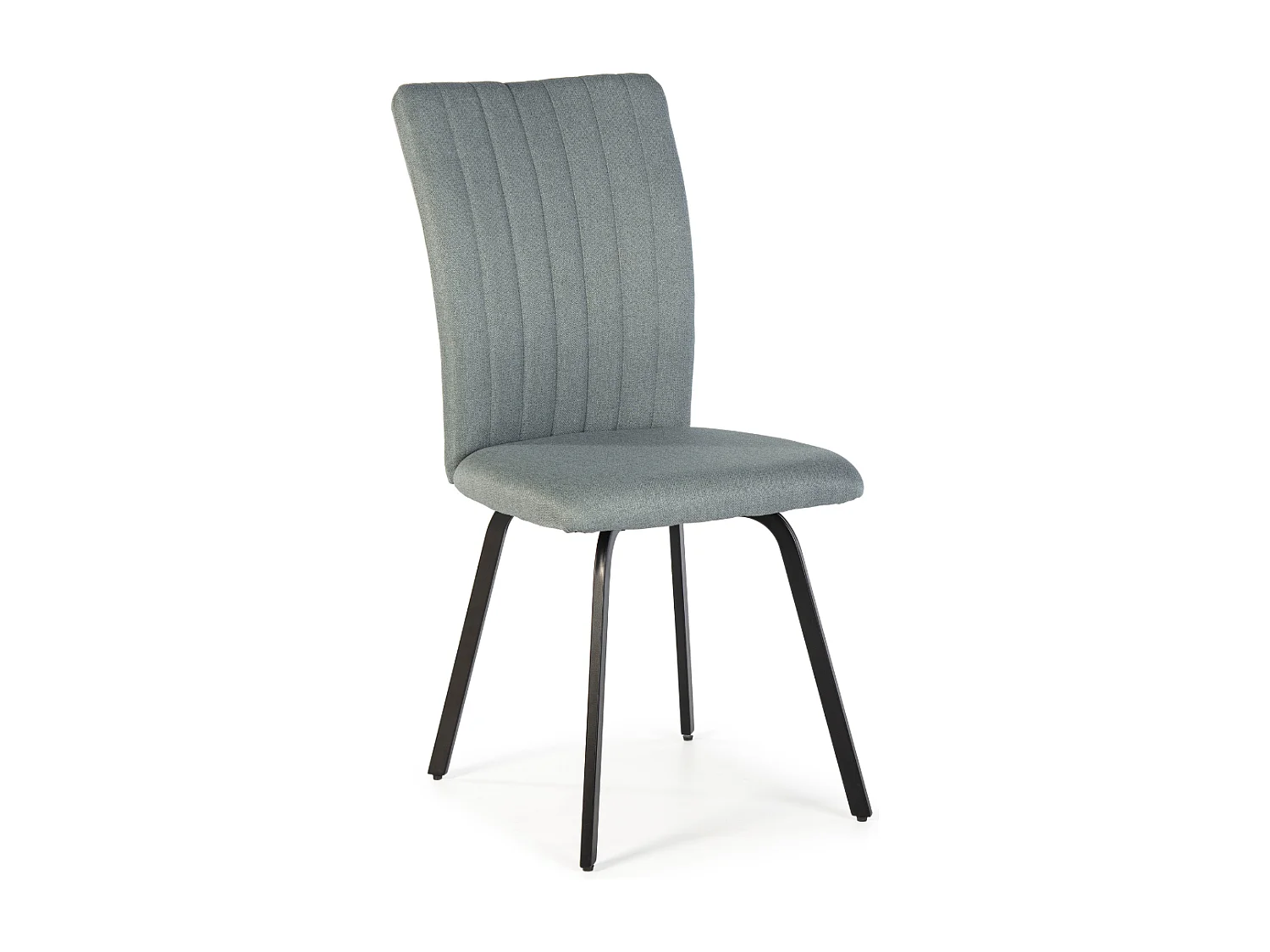 Set di 4 sedie in tessuto con gambe in metallo nero L47,5 cm - PRETTY