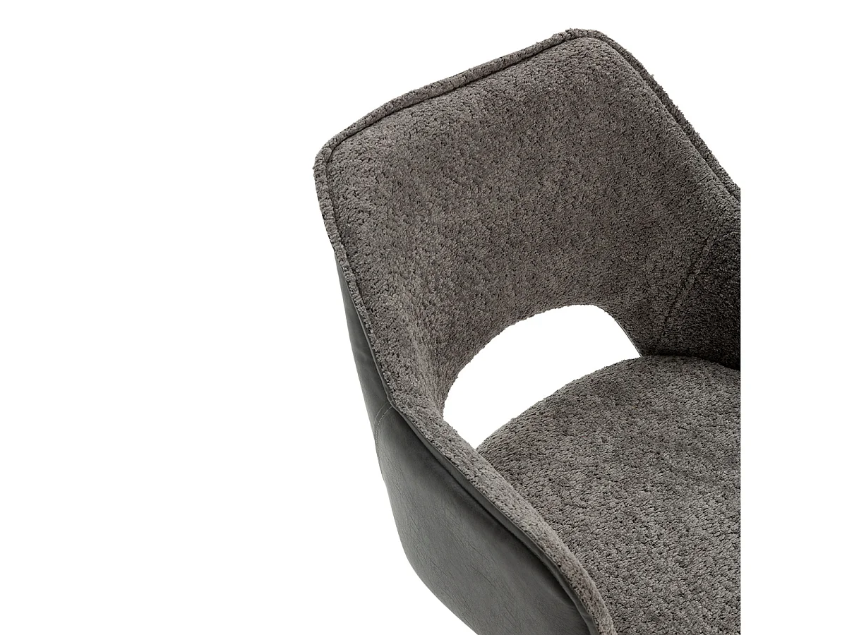 Set van 2 fauteuils in stof met zwarte metalen poten L62 cm - MARIEL