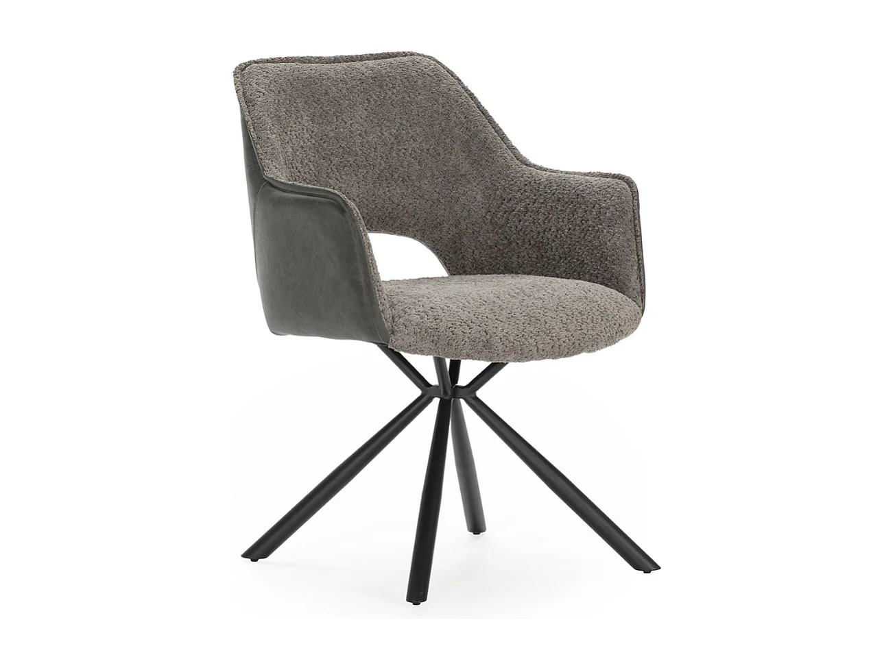 Set aus 2 Sesseln aus Stoff mit schwarzen Metallbeinen L62 cm - MARIEL