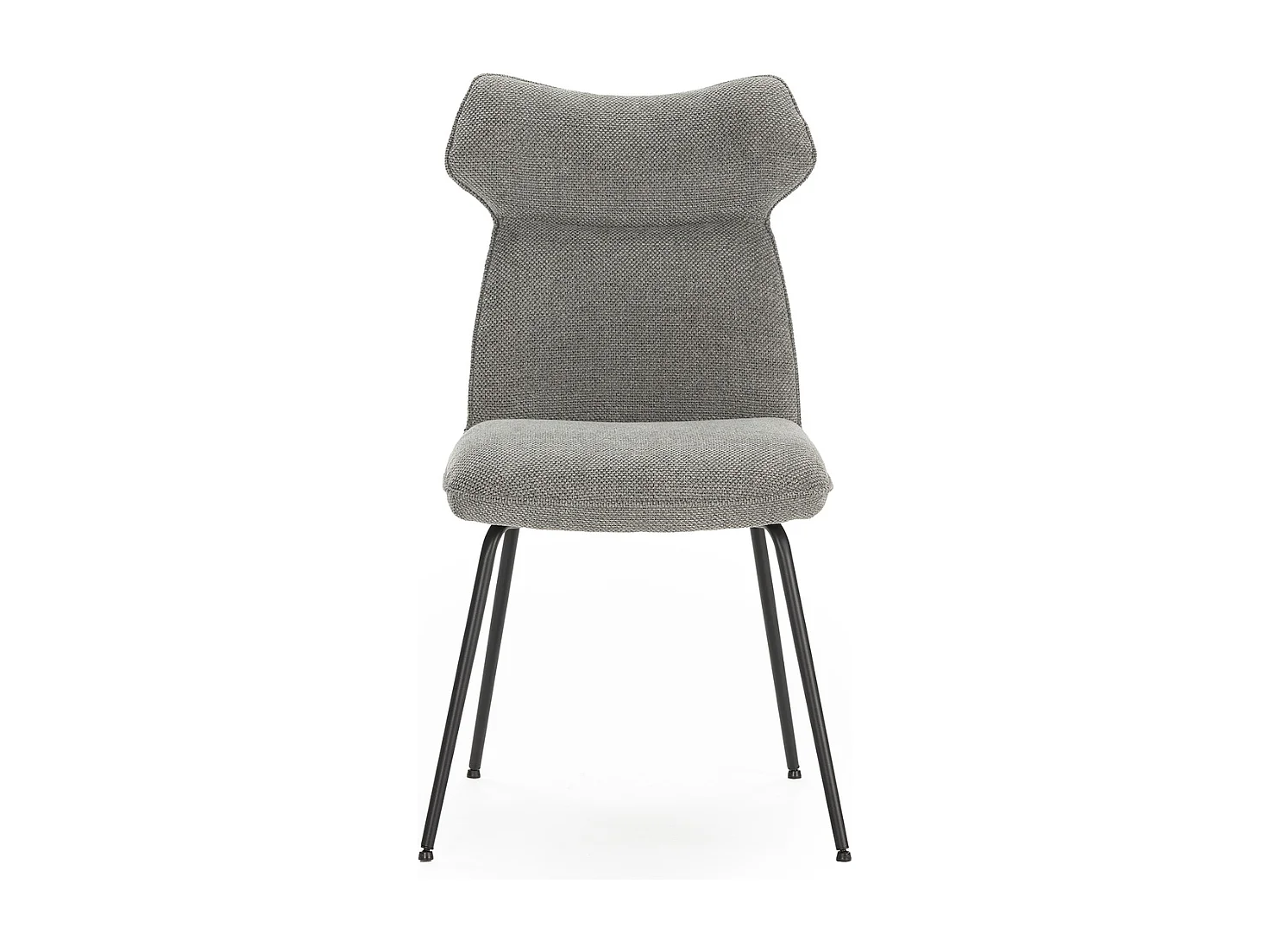 Lot de 2 chaises en tissu avec pieds en métal noir L47 cm - DARA