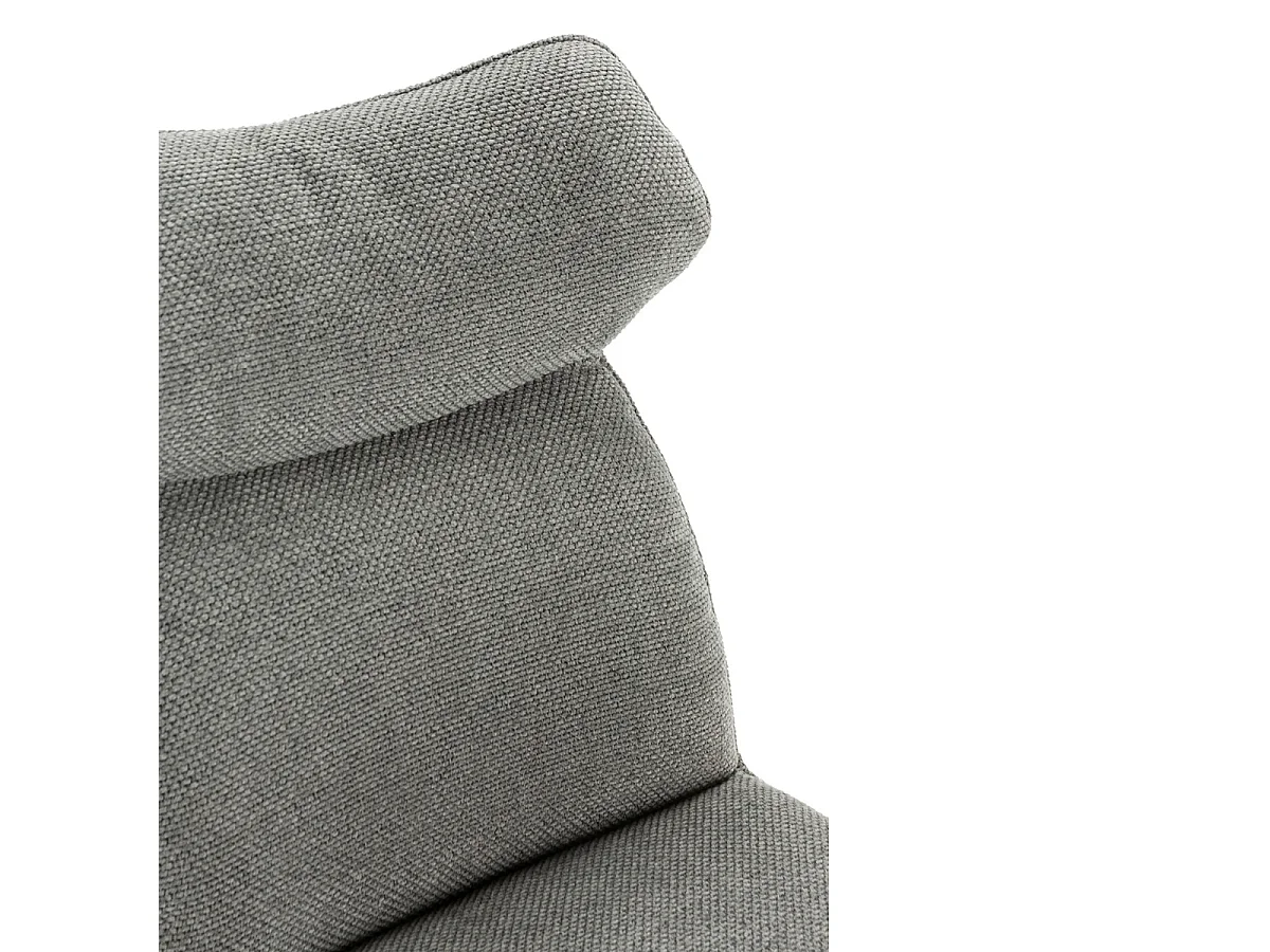 Lot de 2 chaises en tissu avec pieds en métal noir L47 cm - DARA