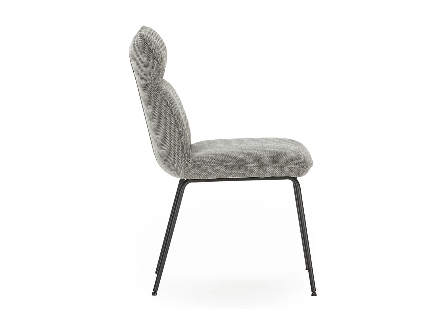 Set van 2 stoelen in stof met zwarte metalen poten L47 cm - DARA