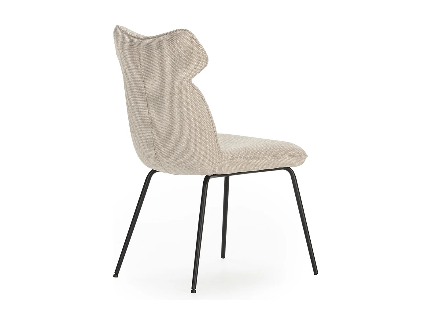 Set di 2 sedie in tessuto con gambe in metallo nero L47 cm - DARA