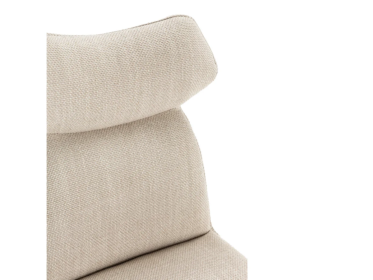 Lot de 2 chaises en tissu avec pieds en métal noir L47 cm - DARA