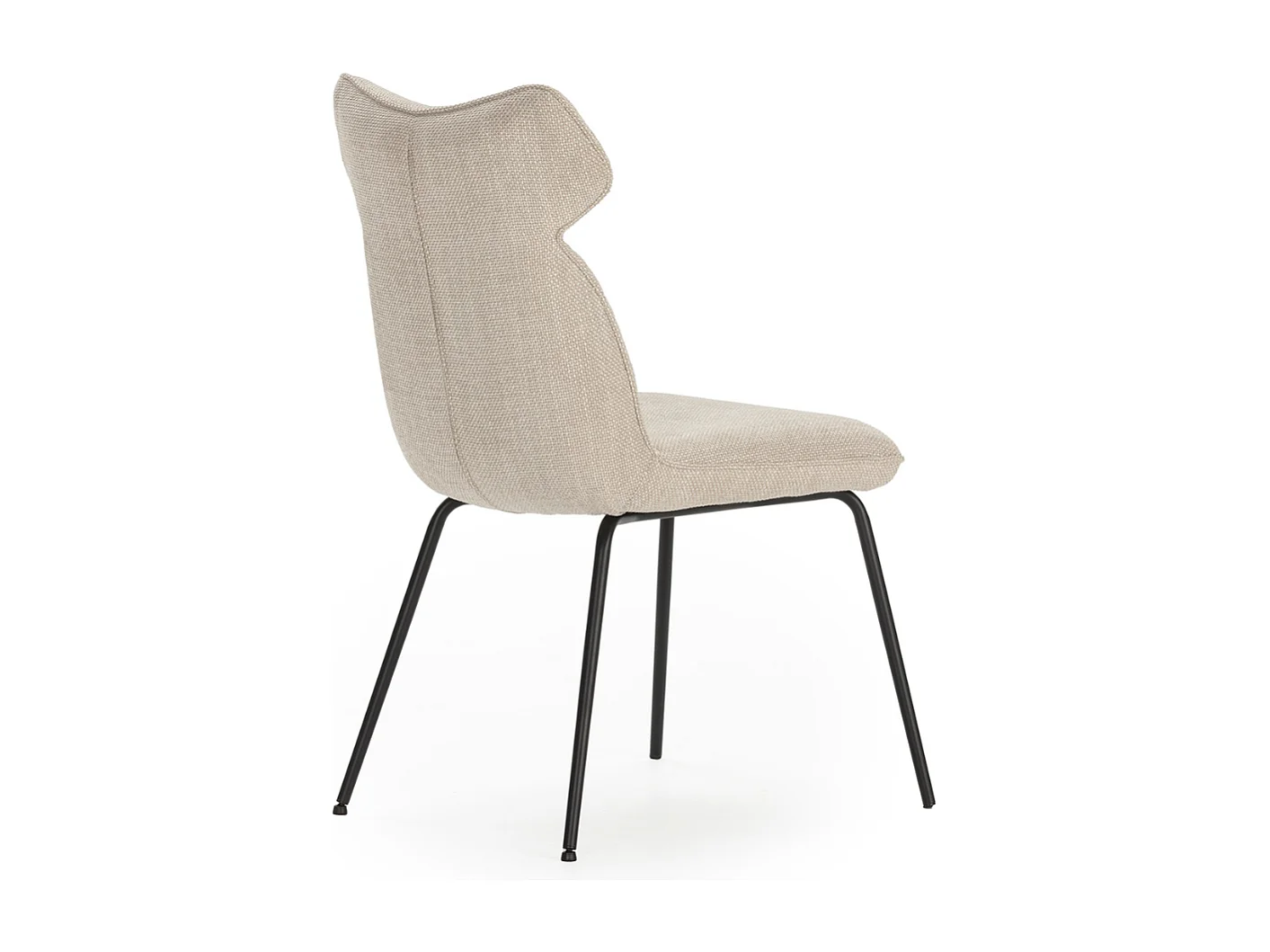 Set van 2 stoelen in stof met zwarte metalen poten L47 cm - DARA