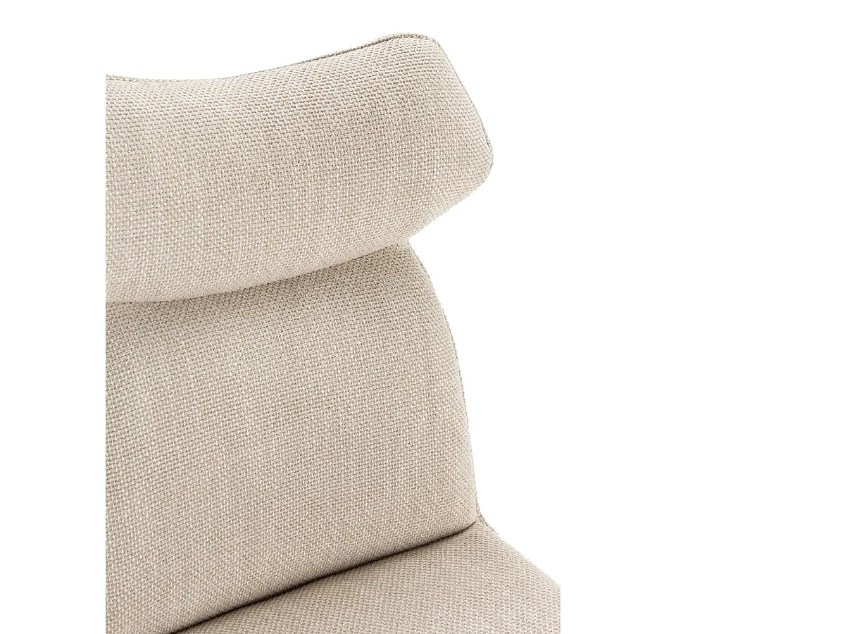 Set van 2 stoelen in stof met zwarte metalen poten L47 cm - DARA