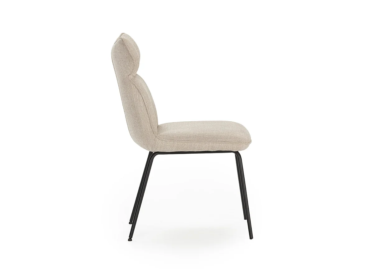 Set van 2 stoelen in stof met zwarte metalen poten L47 cm - DARA