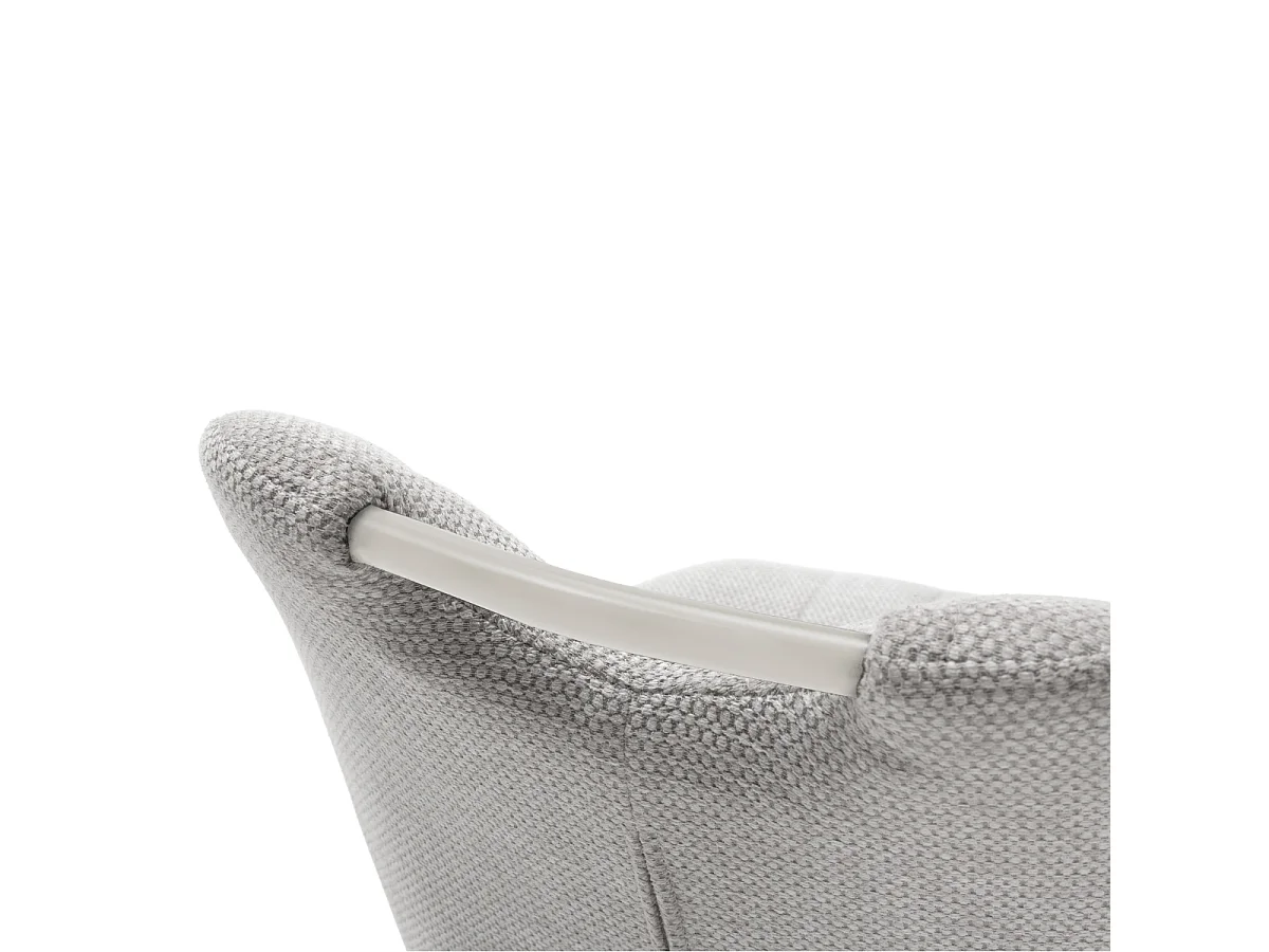 Lot de 4 chaises en tissu avec pieds en métal noir L48 cm - MULI