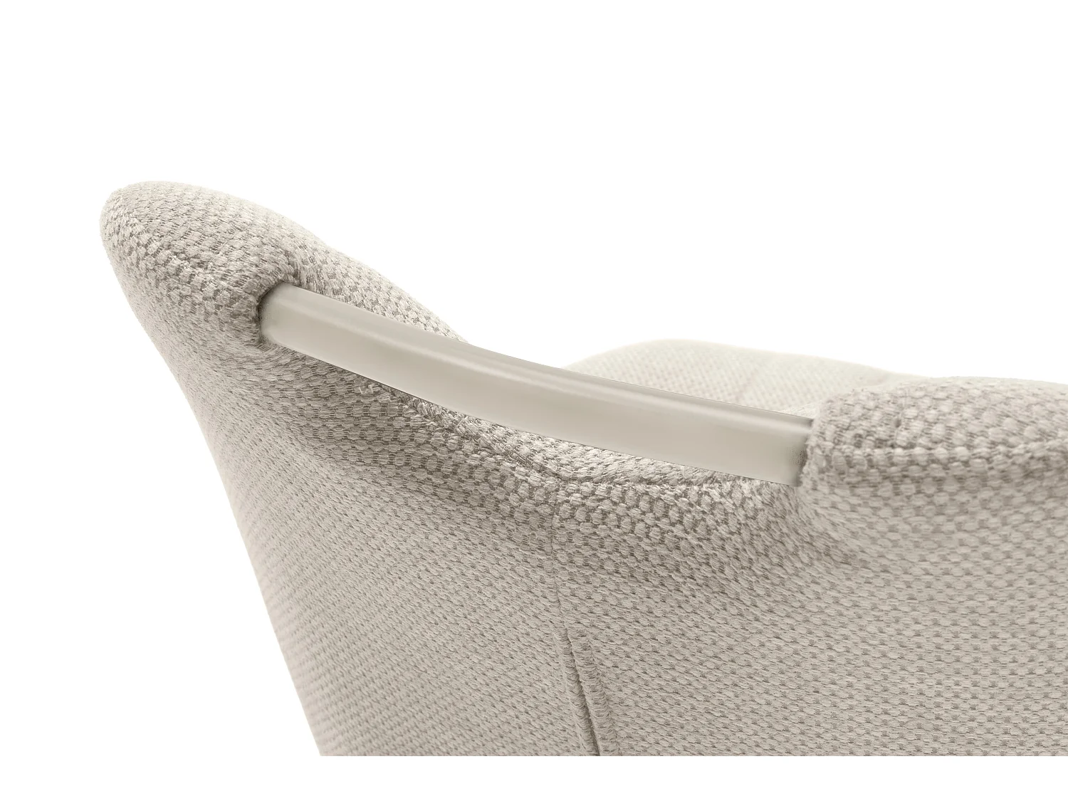 Set aus 4 Stühlen aus Stoff mit schwarzen Metallbeinen L48 cm - MULI