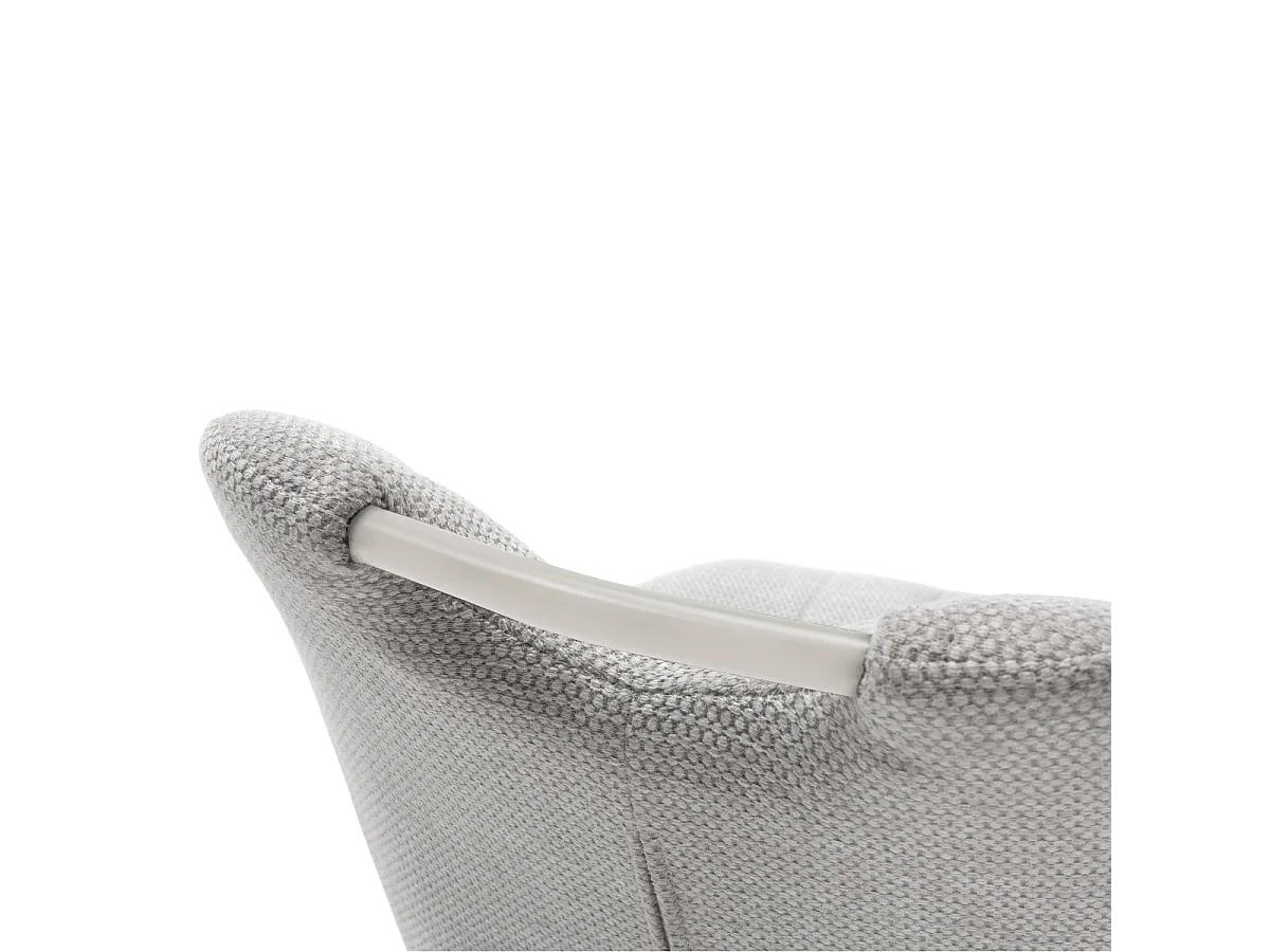 Set van 4 stoelen in stof met zwarte metalen poten L48 cm - MULI