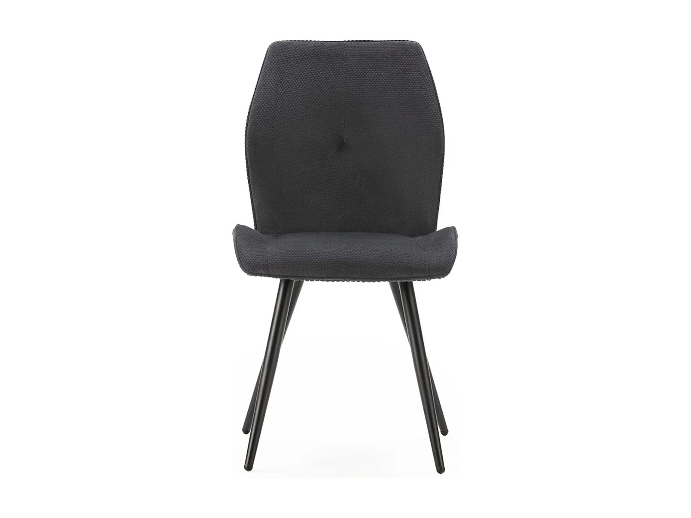 Lot de 2 chaises en tissu avec pieds en métal noir L45 cm - ADAYA