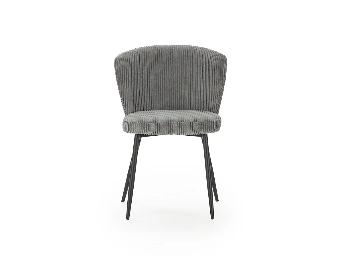 Juego de 4 sillas de terciopelo en patas de metal 47x58 cm h78 cm