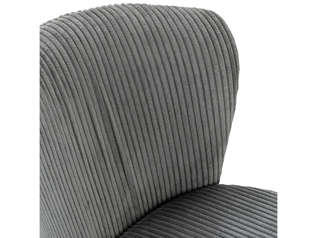 Lot de 4 chaises en velours côtelé avec pieds en métal noir L47 cm - MEGAN