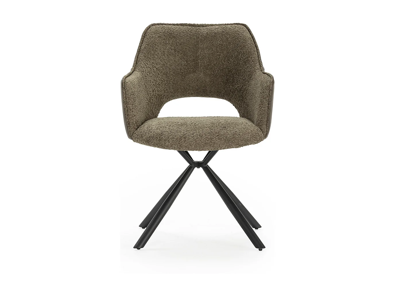 Lot de 2 fauteuils en tissu avec pieds en métal noir L62 cm - MARIEL