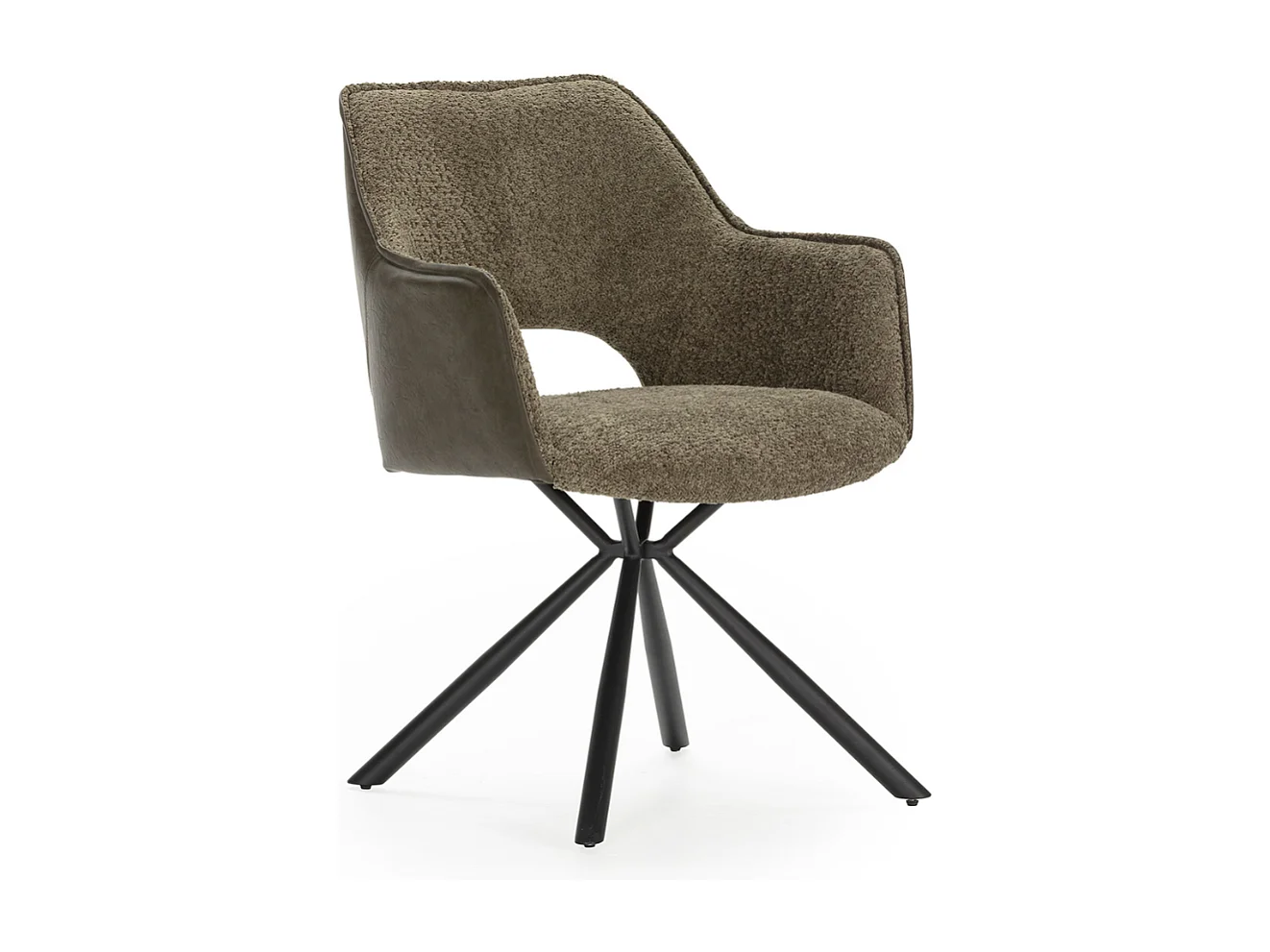 Set aus 2 Sesseln aus Stoff mit schwarzen Metallbeinen L62 cm - MARIEL