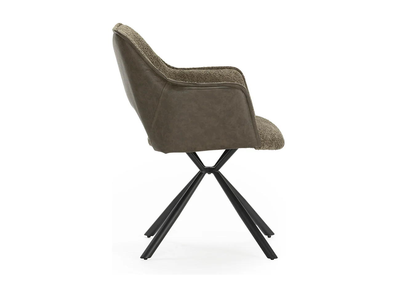 Set aus 2 Sesseln aus Stoff mit schwarzen Metallbeinen L62 cm - MARIEL