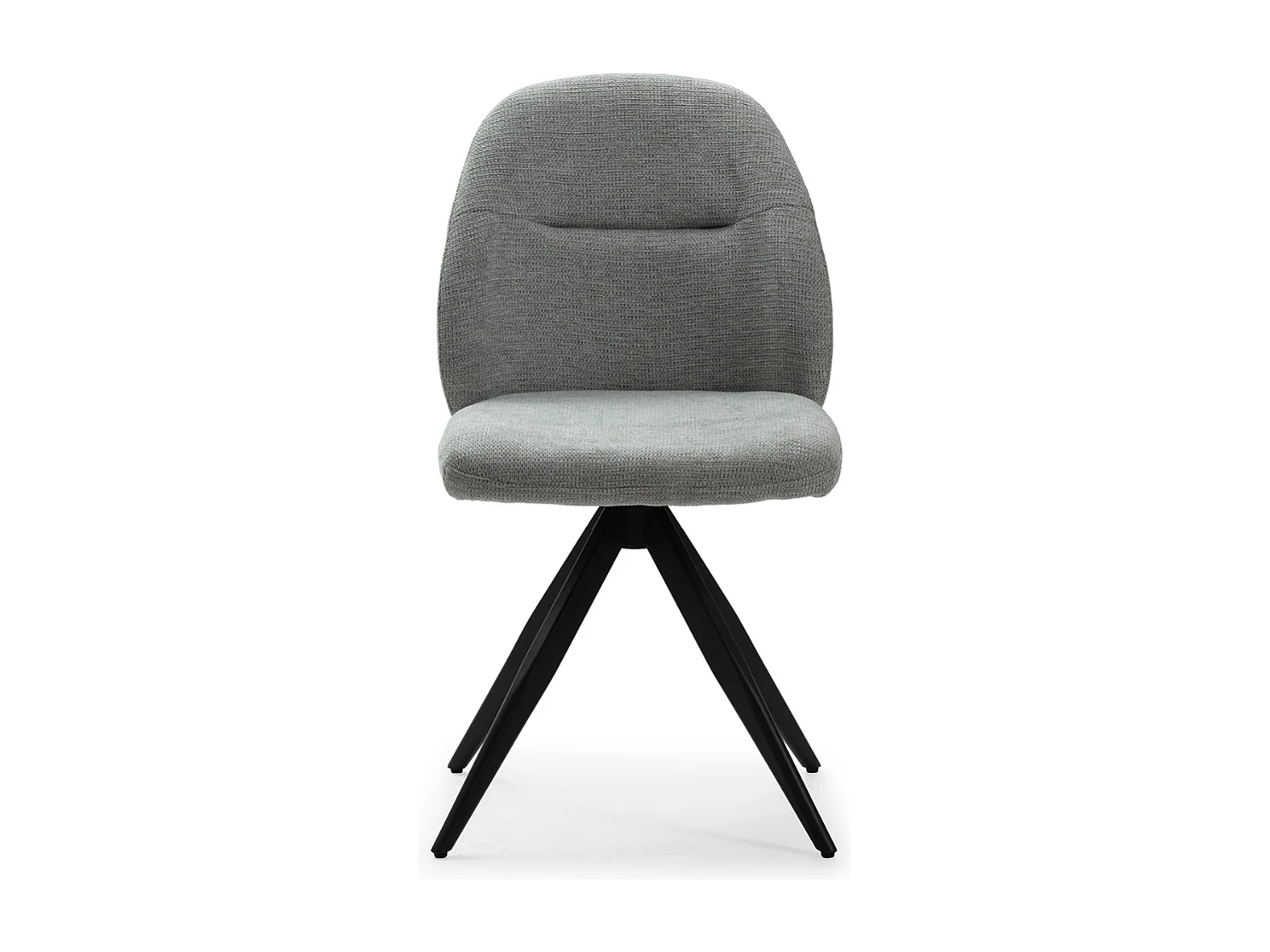 Lot de 2 chaises pivotantes en tissu avec pieds en métal noir L47 cm - TAMARA