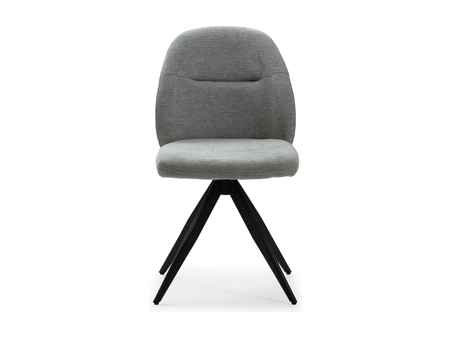 Conjunto de 2 cadeiras giratórias em tecido preto e metal 47x47 h85 cm