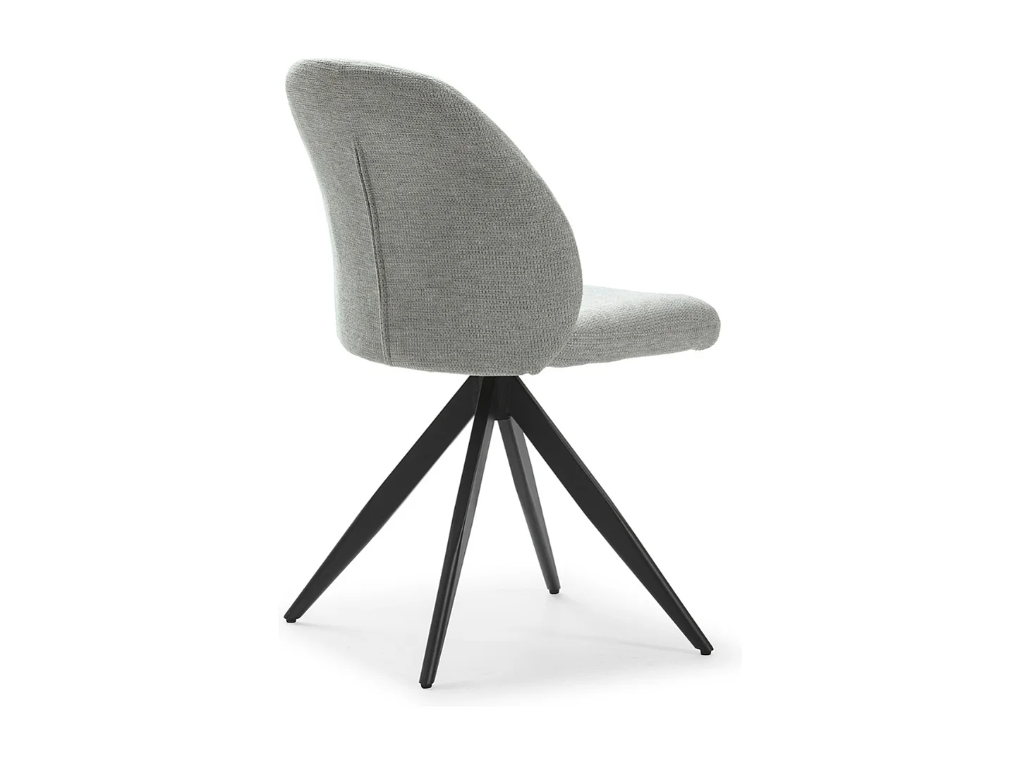 Conjunto de 2 cadeiras giratórias em tecido preto e metal 47x47 h85 cm