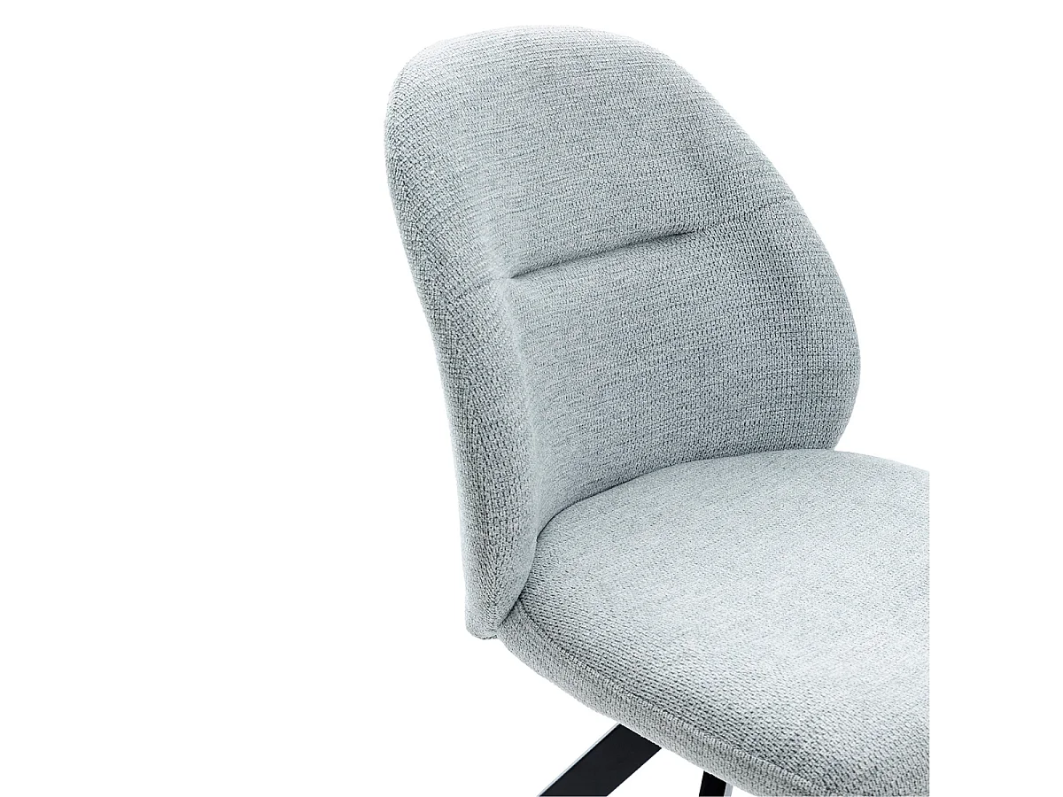 Conjunto de 2 cadeiras giratórias em tecido preto e metal 47x47 h85 cm