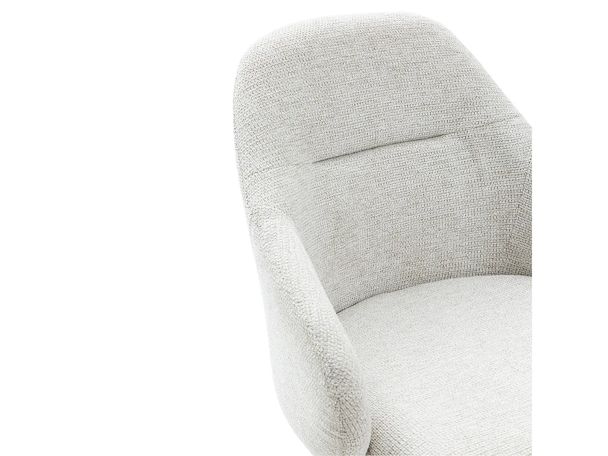 Set di 2 poltrone girevoli in tessuto con gambe in metallo nero - TAMARA