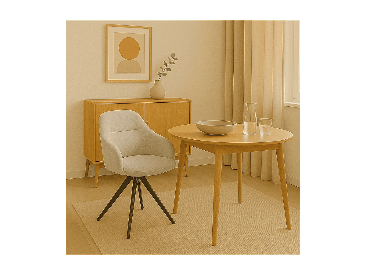 Conjunto de 2 cadeiras giratórias e estrutura metálica 46x47 h84 cm