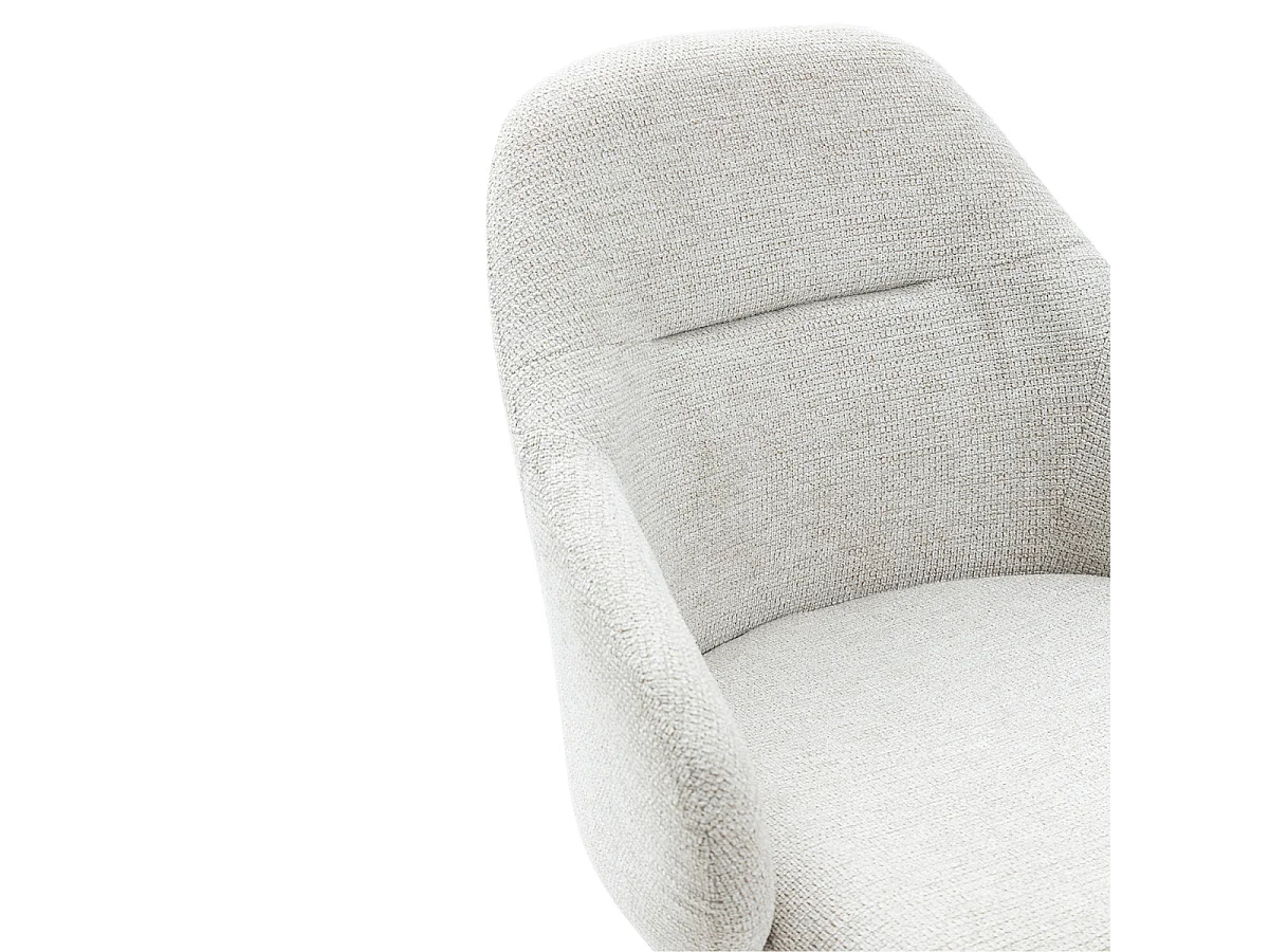 Set aus 2 drehbaren Sesseln aus Stoff mit schwarzen Metallbeinen - TAMARA