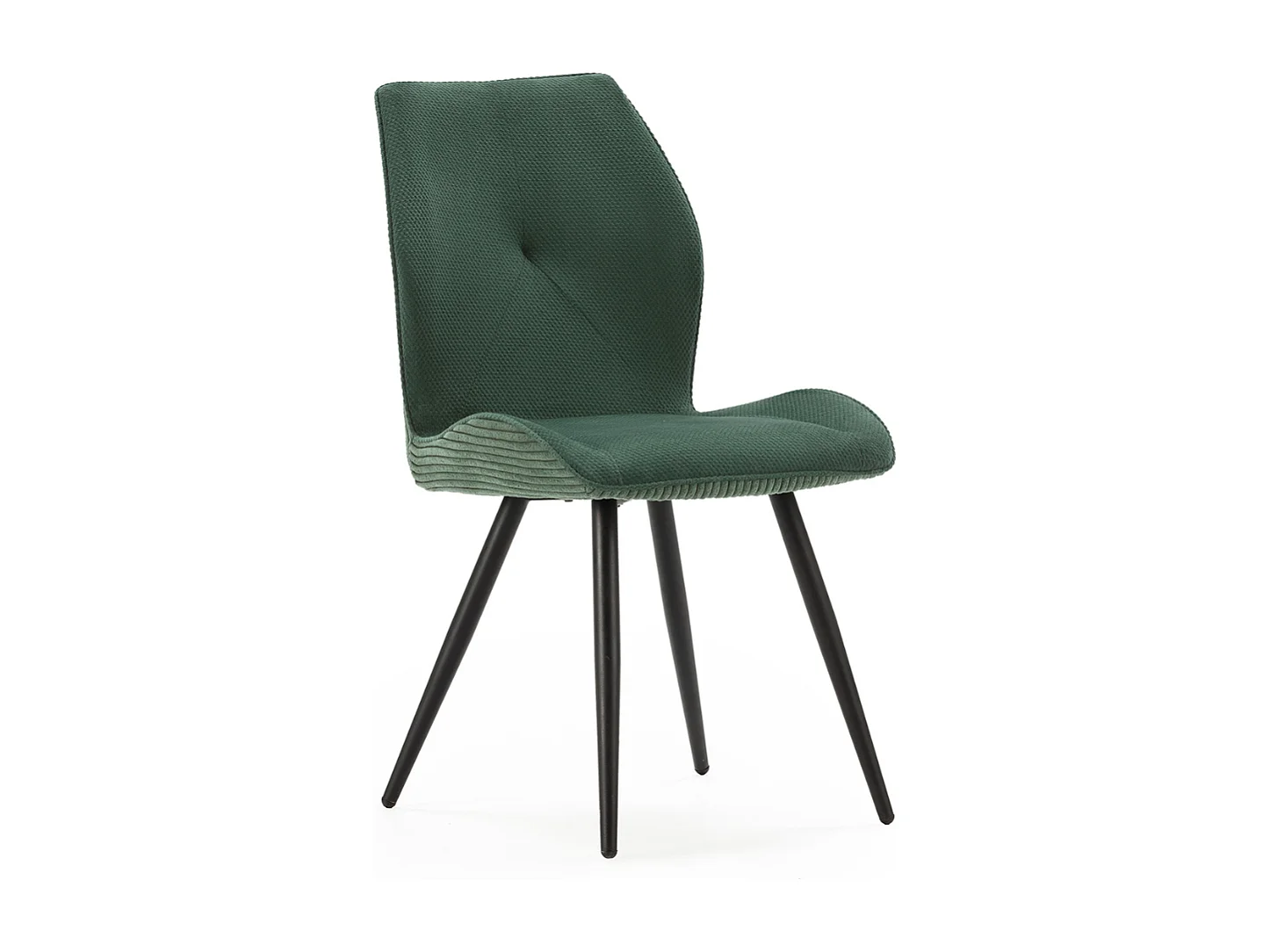 Lot de 2 chaises en tissu avec pieds en métal noir L45 cm - ADAYA