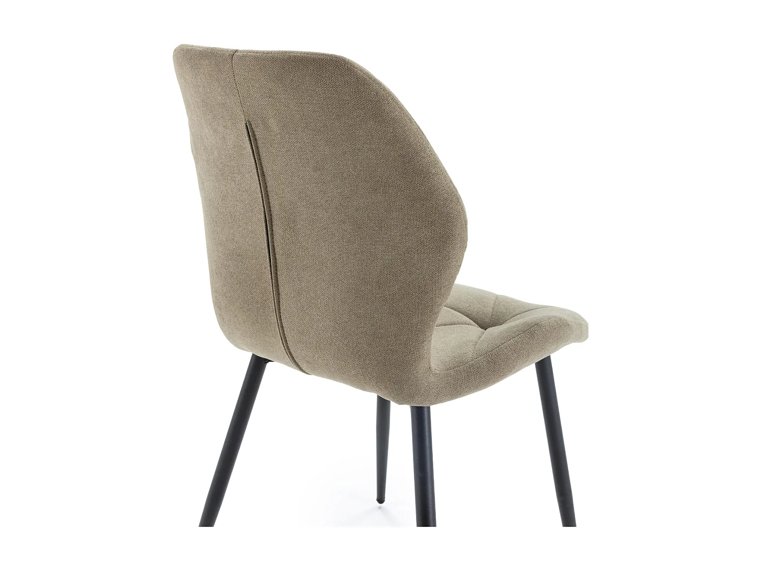 Lot de 4 chaises en tissu avec pieds en métal noir L47,5 cm - LUNA