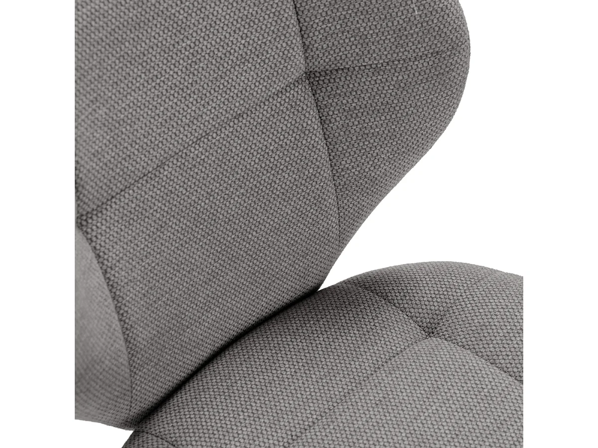 Set van 2 stoelen in stof met zwarte metalen poten L50 cm - LUCY