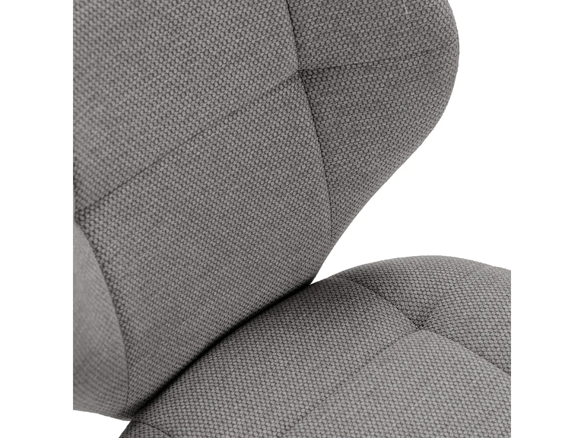 Lot de 2 chaises en tissu avec pieds en métal noir L50 cm - LUCY