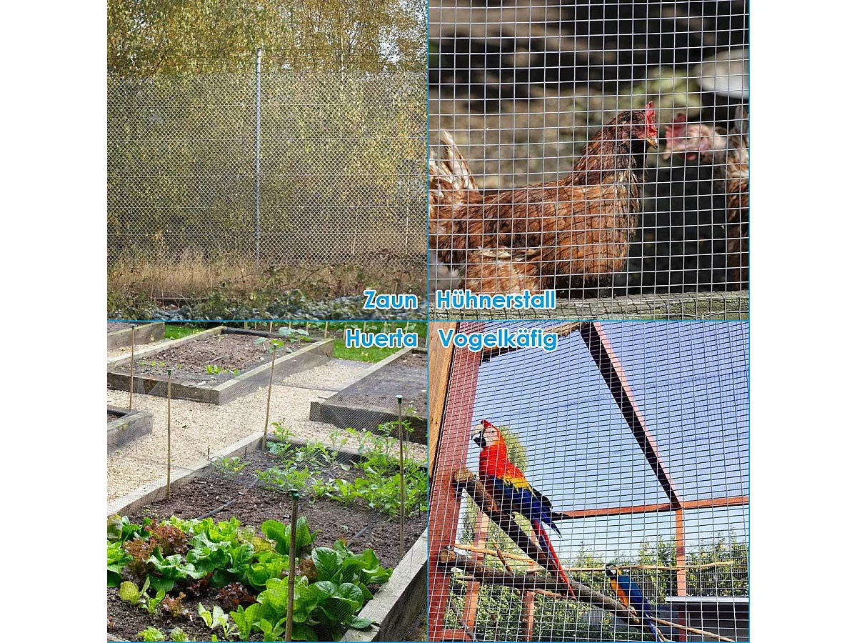 7x7 mm volièregaas 23 gauge metaalgaas draadgaas hazendraad lasgaas draad hek tuinhek