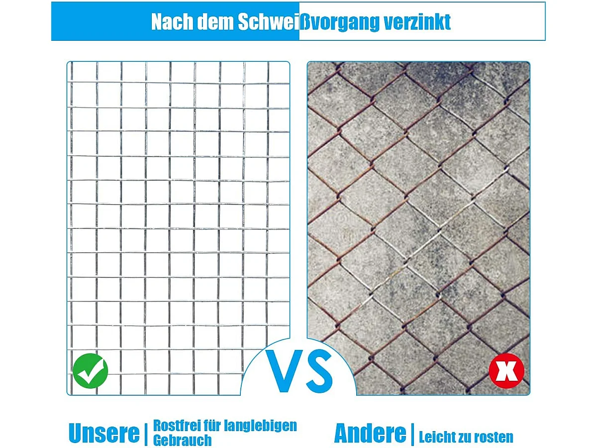 7x7 mm volièregaas 23 gauge metaalgaas draadgaas hazendraad lasgaas draad hek tuinhek