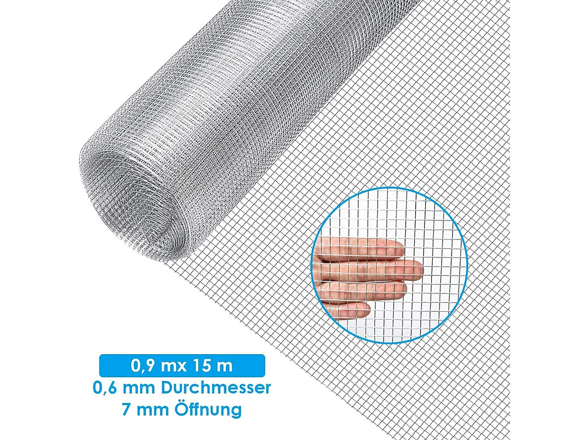 7x7 mm volièregaas 23 gauge metaalgaas draadgaas hazendraad lasgaas draad hek tuinhek