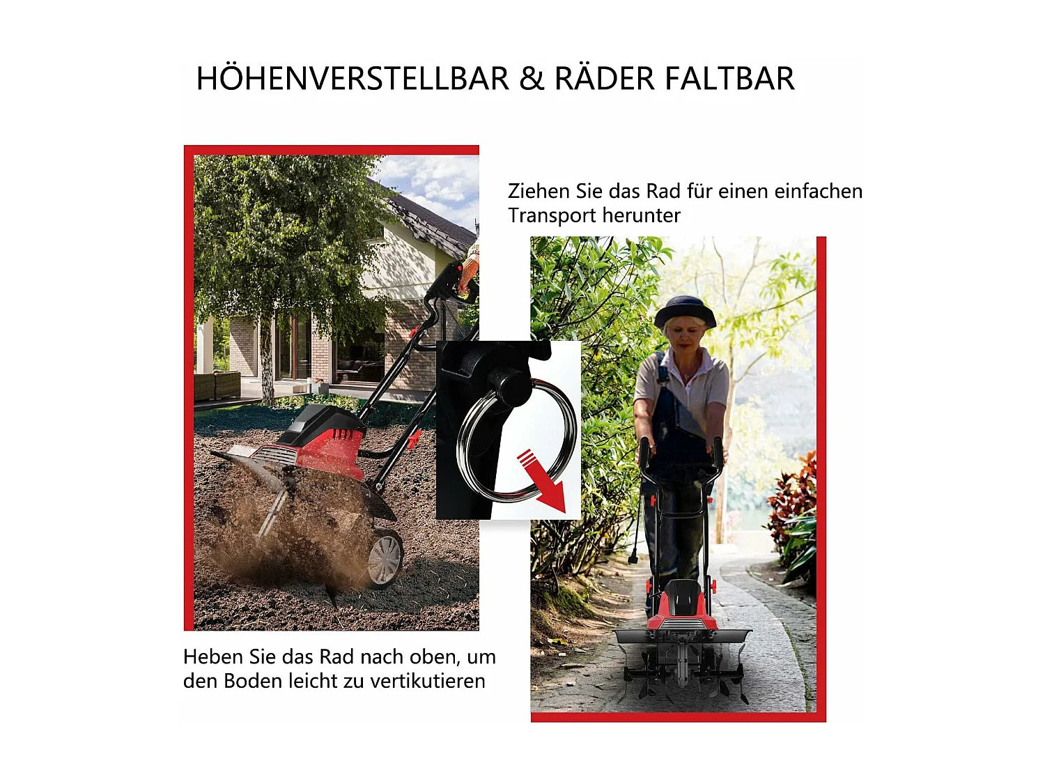 Elektrische grondfrees, tuinfrees, 6 hakmessen, 1500 W, 22 cm werkdiepte, 43 cm werkbreedte, 400 omw/mSF5709
