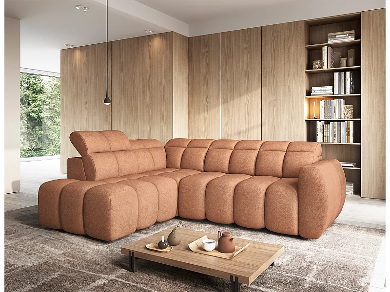 Ecksofa Vineam L/Stoffbezug/Orange