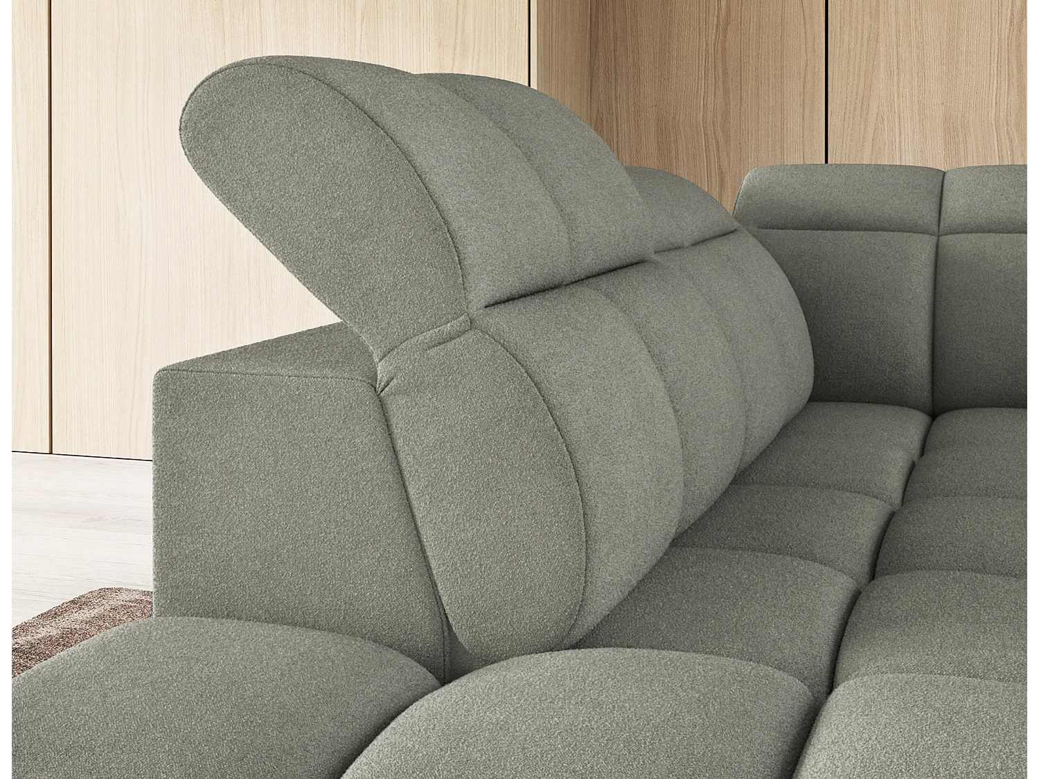 Divano d'angolo Vineam L/Tessuto/Verde