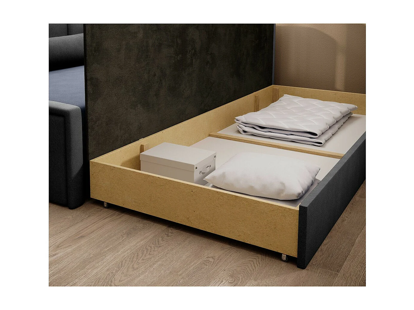 3 Pers. Divano Fulgeo R/Tessuto/Antracite&Blu