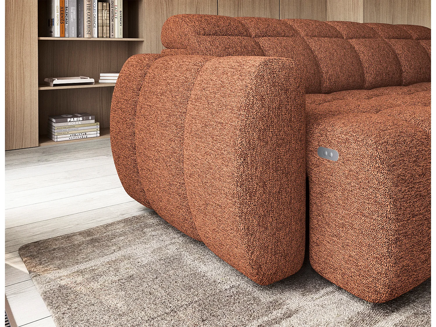 Ecksofa Vineam R/Stoffbezug/Bordeaux