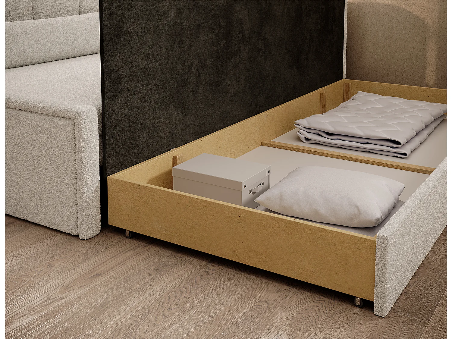 3 Pers. Canapé Fulgeo R/Tissu-Bouclé/Beige