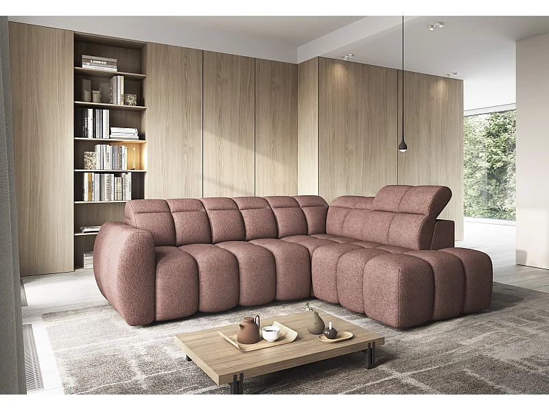 Ecksofa Vineam R/Stoffbezug/Bordeaux
