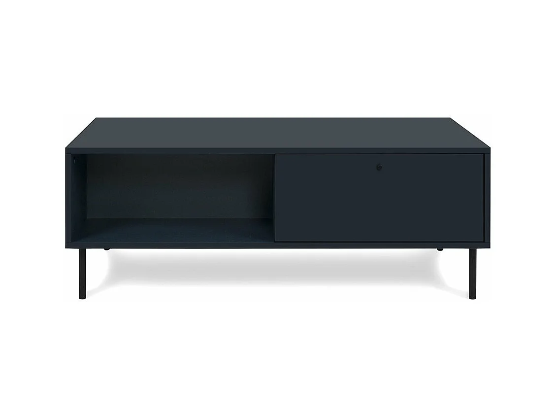 Table basse 2 tiroirs et 2 niches  bleu royal L110 cm - BOGOTA