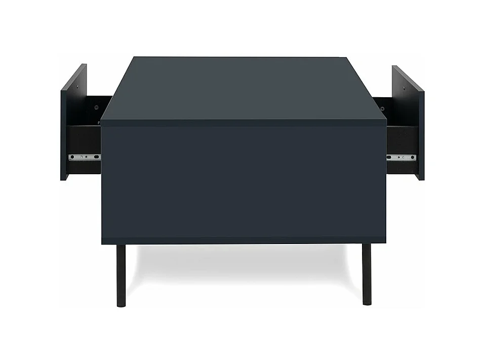 Table basse 2 tiroirs et 2 niches  bleu royal L110 cm - BOGOTA