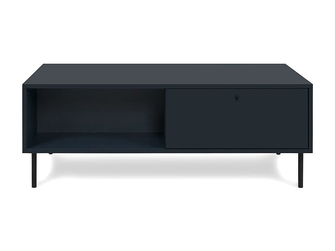 Table basse 2 tiroirs et 2 niches  bleu royal L110 cm - BOGOTA