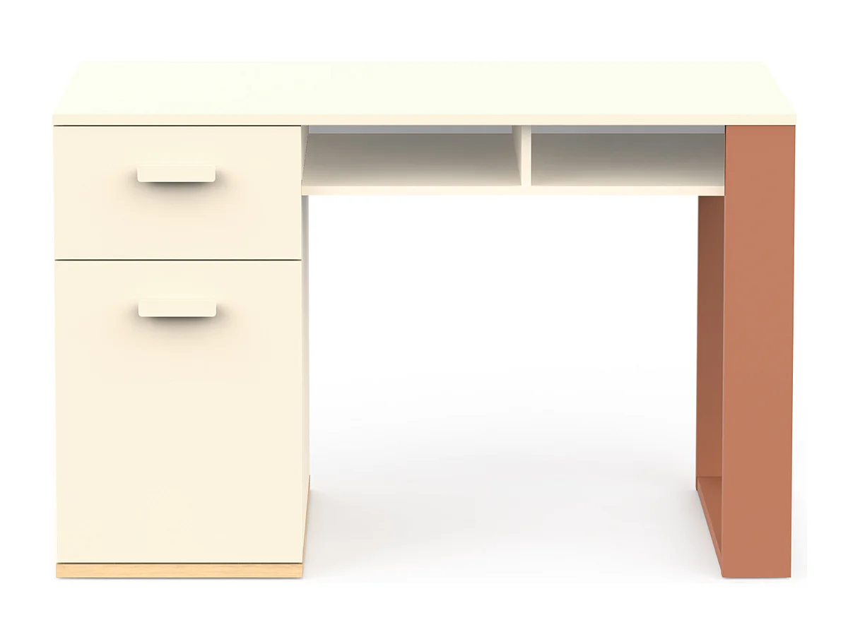 Bureau met 1 deur, 1 lade en 2 open vakken L120 cm - CAMILLIA